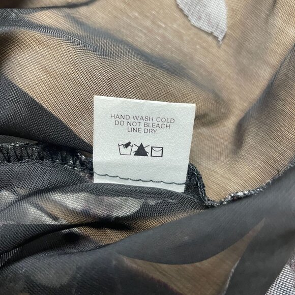 THREE EIGHTY TWO VELVET BURNOUT DRESS SEMI SHEER FLORAL GOTH ROMANTIC SIZE M - Picture 8 of 11